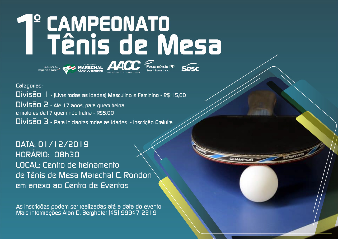 Torneio de Ténis de Mesa – Câmara Municipal de Santiago do Cacém